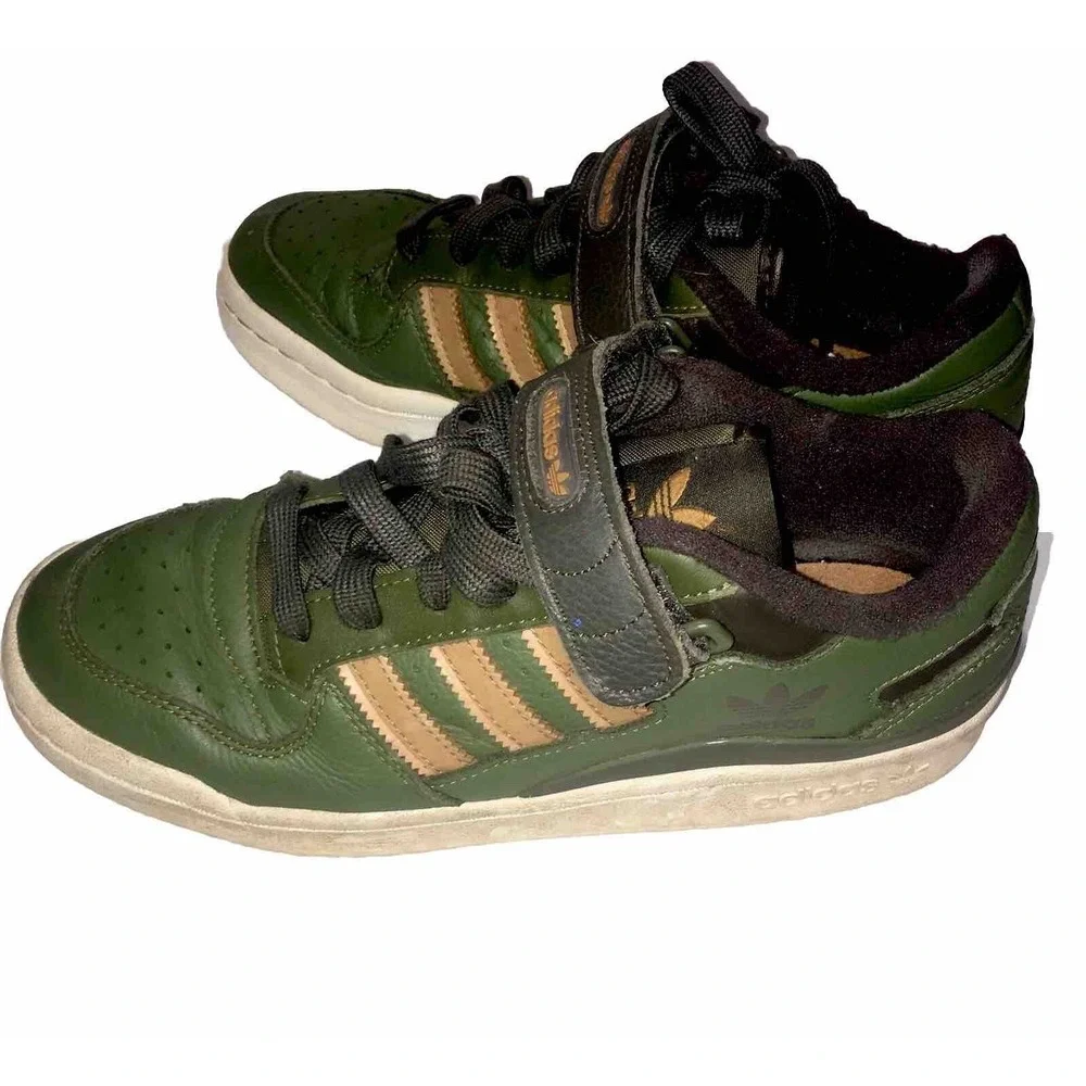 Adidas Forum Low HQ9125 Olive Mesa US Size 7.5 Leather